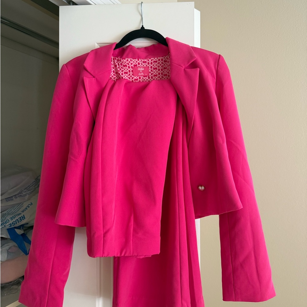 Dotti Barbie The Movie hot pink blazer pant set - Picture 2 of 7